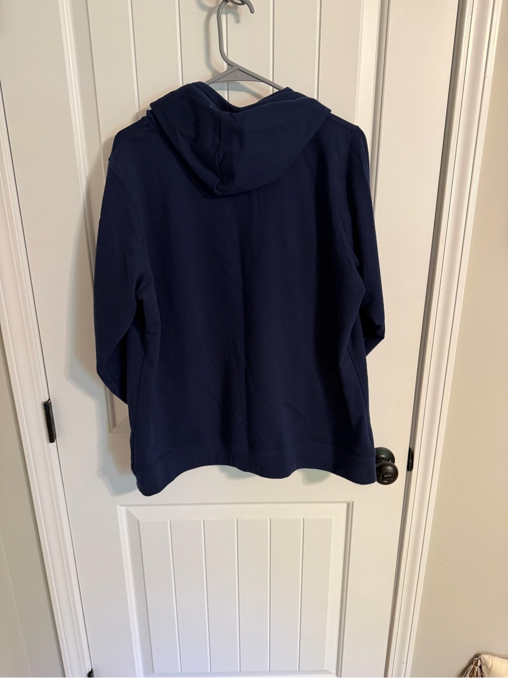 Harley Davidson Winged Bar & Shield V Neck Hoodie Sweatshirt Navy Blue - Picture 4 of 4